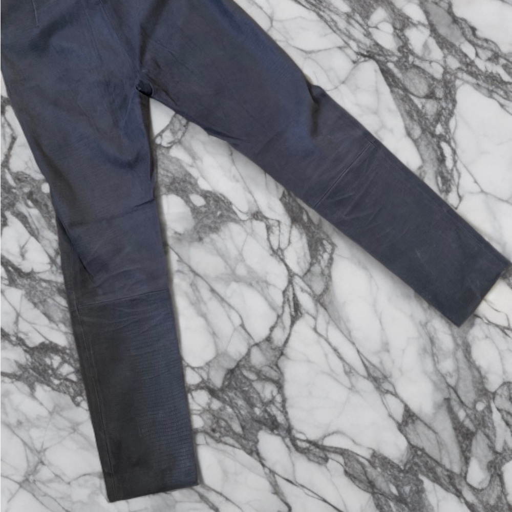 DROME Blue Grey Leather Pants | Size L - Picture 9 of 9